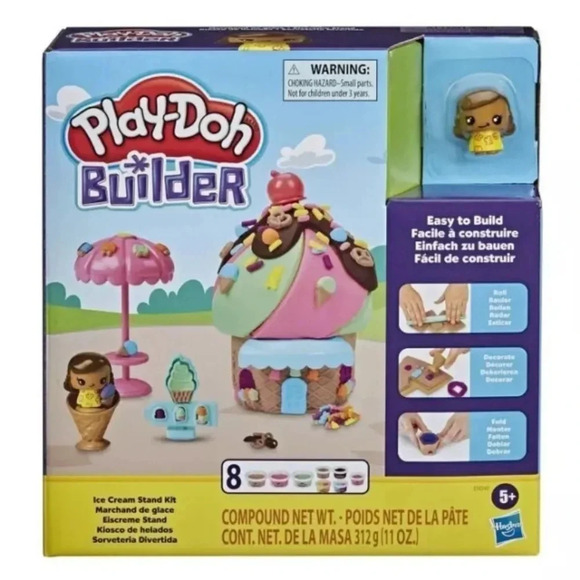 New Play-Doh Builder Ice Cream Stand Building Kit ages 5+ SEALED! Play Dough - Picture 2 of 11